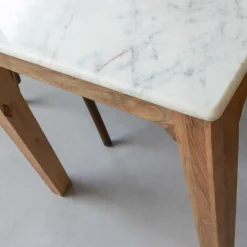 Made in Meubles Table À Manger<Table à manger en bois de manguier et marbre Arthuro