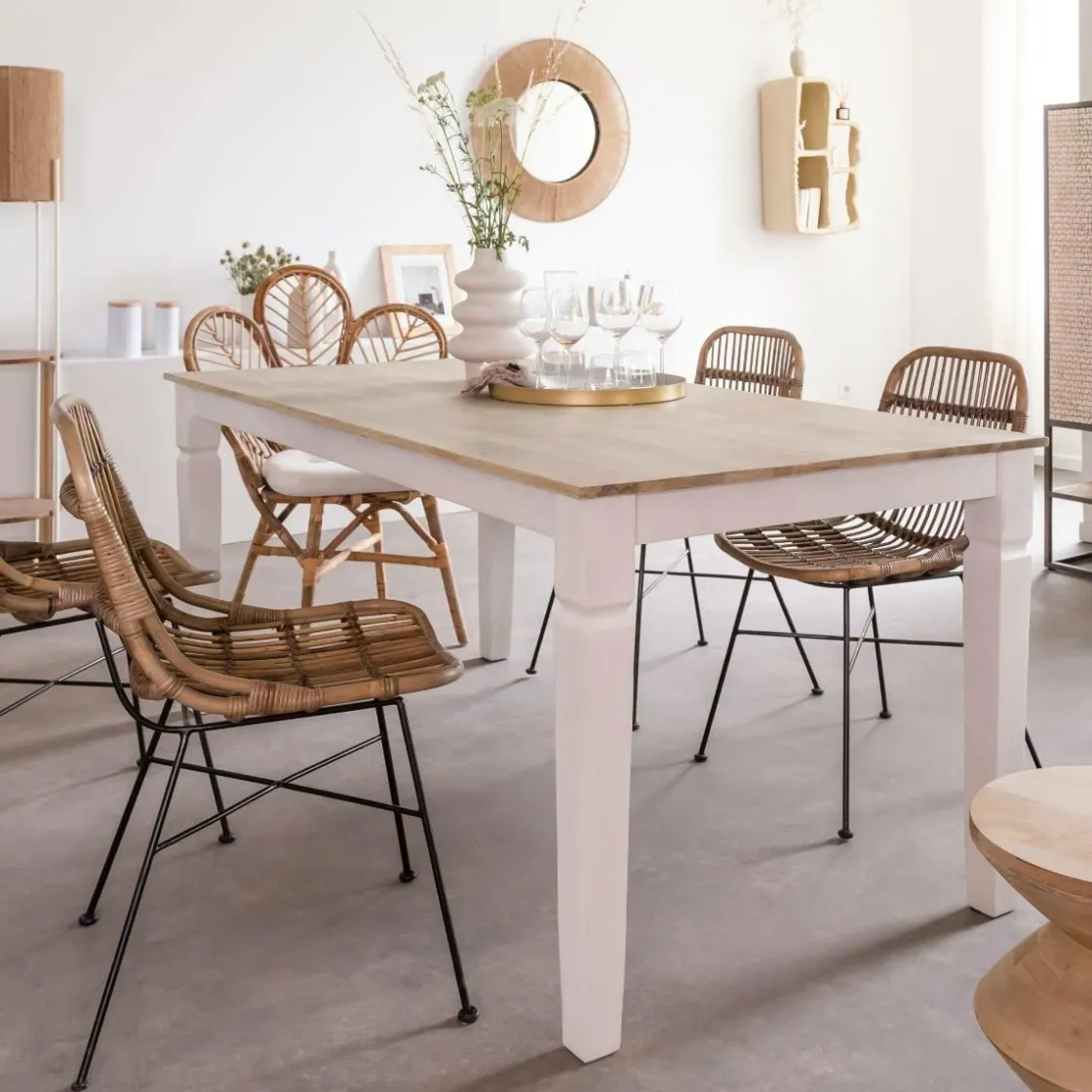 Made in Meubles Table À Manger<Table à manger en bois de manguier Eden