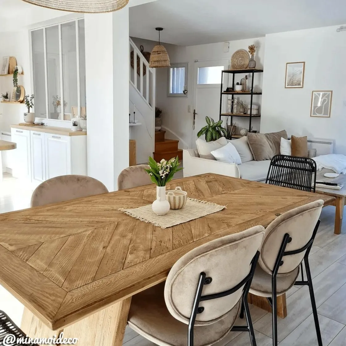 Made in Meubles Table À Manger<Table à manger en bois recyclé Blaise