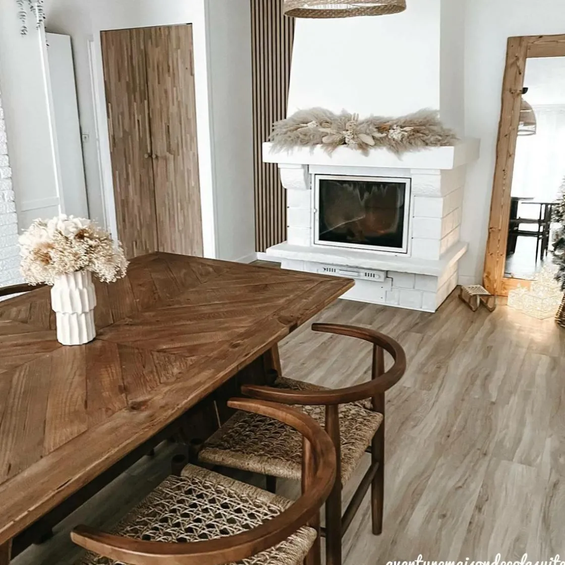 Made in Meubles Table À Manger<Table à manger en bois recyclé Blaise