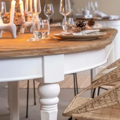 Made in Meubles Table À Manger<Table à manger en bois recyclé avec allonges Garance