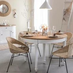 Made in Meubles Table À Manger<Table à manger en bois recyclé avec allonges Garance