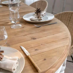 Made in Meubles Table À Manger<Table à manger en bois recyclé avec allonges Garance