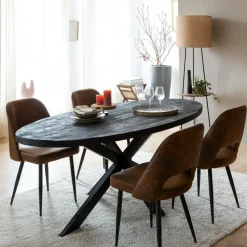 Made in Meubles Table À Manger<Table à manger ovale en bois de manguier Amor