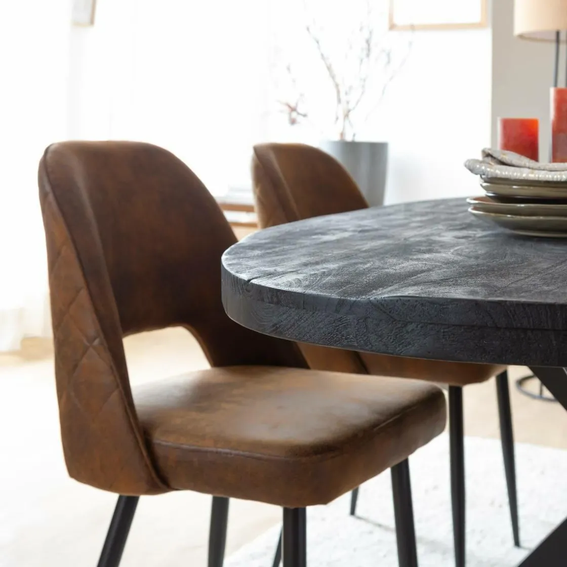 Made in Meubles Table À Manger<Table à manger ovale en bois de manguier Amor