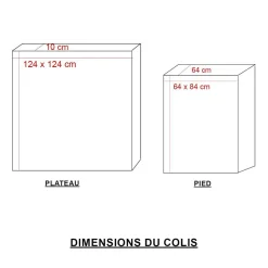 Made in Meubles Table À Manger<Table à manger ronde en bois de manguier Vitto