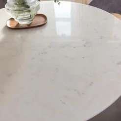 Made in Meubles Table À Manger<Table à manger ronde en marbre Servane