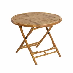 Made in Meubles Table À Manger<Table ronde en bambou 4 places Soline