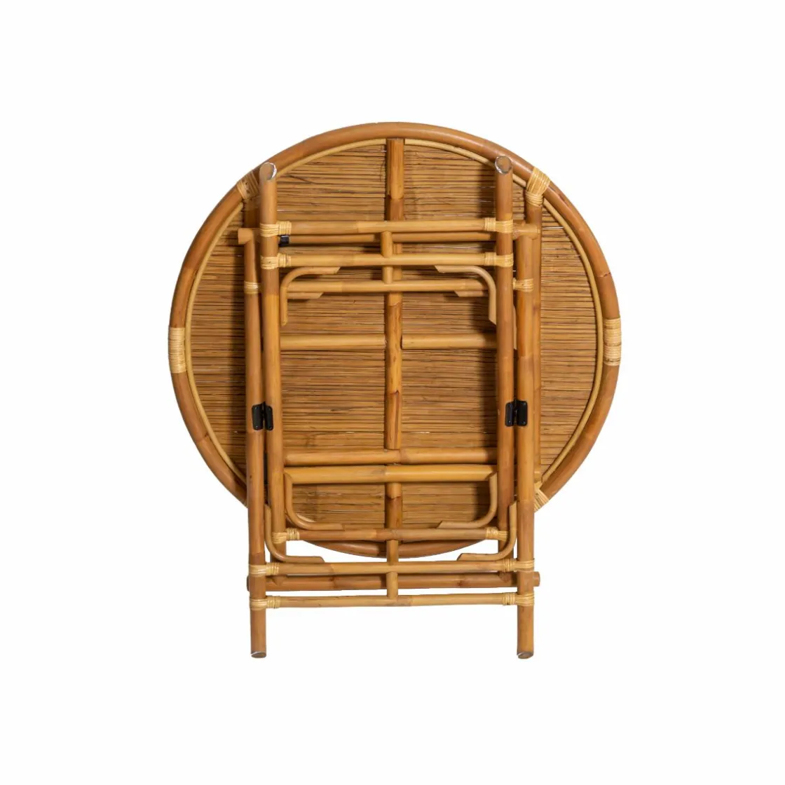 Made in Meubles Table À Manger<Table ronde en bambou 4 places Soline