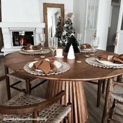 Made in Meubles Table À Manger<Table ronde en bois d'acacia Vida