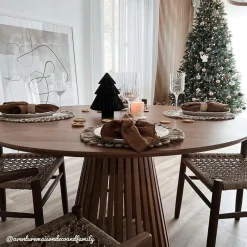 Made in Meubles Table À Manger<Table ronde en bois d'acacia Vida