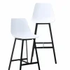 Made in Meubles Tabouret De Bar<Tabouret de bar blanc et métal noir Marius (lot de 2)