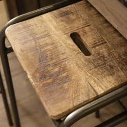 Made in Meubles Tabouret De Bar<Tabouret de bar écolier bois et métal 77cm Marcus