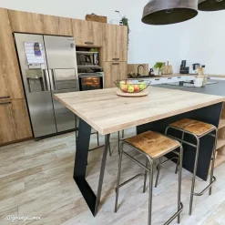 Made in Meubles Tabouret De Bar<Tabouret de bar écolier bois et métal 77cm Marcus