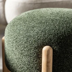 Made in Meubles Tabouret<Tabouret en tissu bouclette Nério