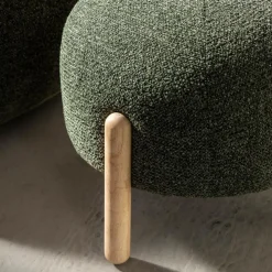 Made in Meubles Tabouret<Tabouret en tissu bouclette Nério