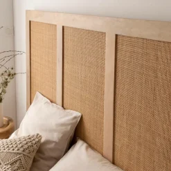 Made in Meubles Tête De Lit<Tête de lit en bois de manguier et cannage Noémia