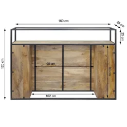 Made in Meubles Tête De Lit<Tête de lit en bois de manguier 160 cm Armelle