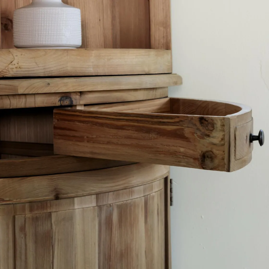 Made in Meubles Vaisselier<Vaisselier arrondi en bois recyclé Garance