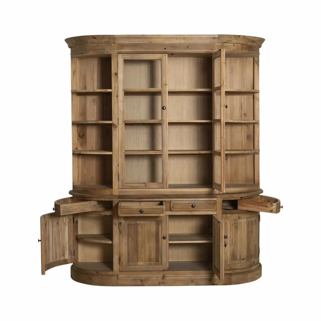 Made in Meubles Vaisselier<Vaisselier arrondi en bois recyclé Garance