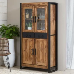 Made in Meubles Vaisselier<Vaisselier en bois d'acacia Havana