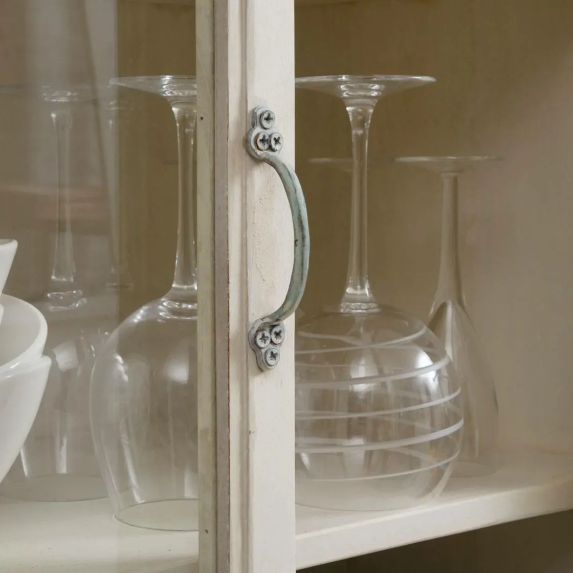 Made in Meubles Vaisselier<Vaisselier en bois de manguier blanchi Cuzco