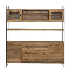 Made in Meubles Vaisselier<Vaisselier en bois recyclé 190cm Blaise