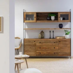 Made in Meubles Vaisselier<Vaisselier en bois recyclé 190cm Blaise