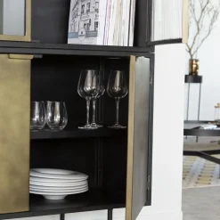 Made in Meubles Vaisselier<Vaisselier en laiton et métal Janelle