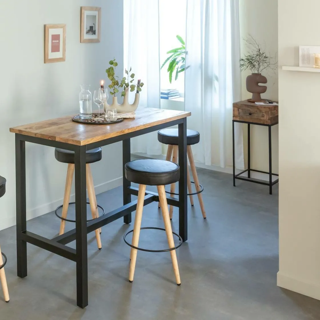 Made in Meubles Décoration<Vase beige 4 tiges en aluminium Dahlia