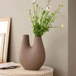 Made in Meubles Décoration<Vase marron 2 tiges en aluminium Tulipa