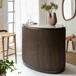 Made in Meubles Décoration<Vase marron 2 tiges en aluminium Tulipa