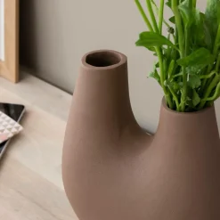 Made in Meubles Décoration<Vase marron 2 tiges en aluminium Tulipa