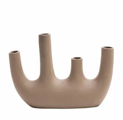 Made in Meubles Décoration<Vase marron 4 tiges en aluminium Dahlia