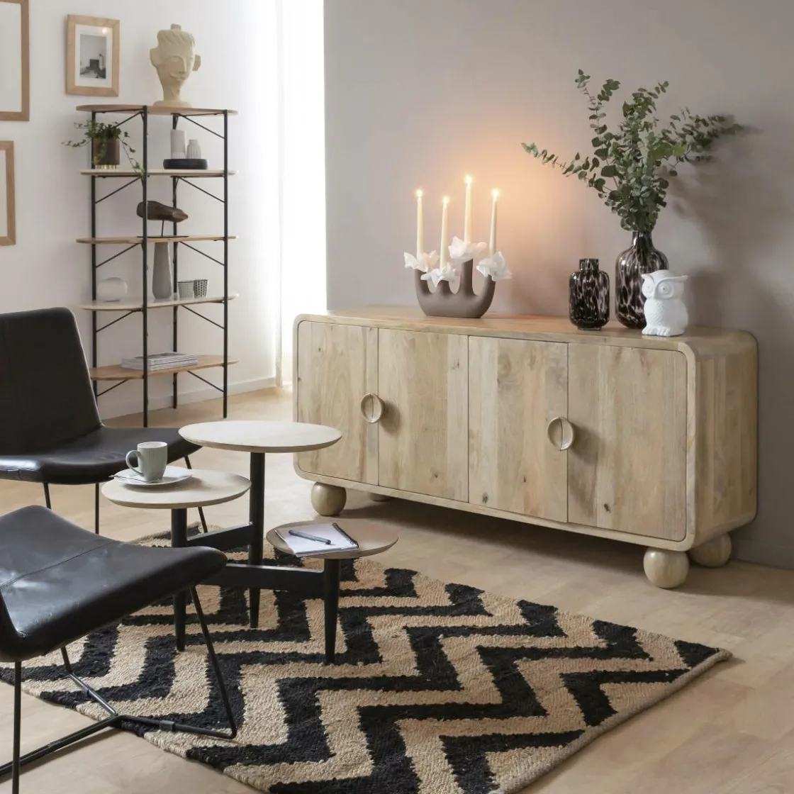 Made in Meubles Décoration<Vase marron 4 tiges en aluminium Dahlia