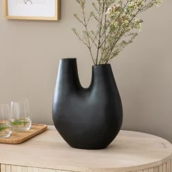 Made in Meubles Décoration<Vase noir 2 tiges en aluminium Tulipa