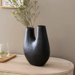 Made in Meubles Décoration<Vase noir 2 tiges en aluminium Tulipa