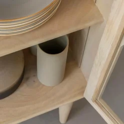 Made in Meubles Vitrine<Vitrine 2 portes en bois de manguier Lydia