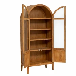 Made in Meubles Vitrine<Vitrine en bois d'acacia 4 portes Jo