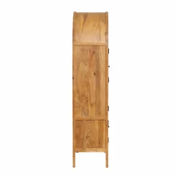 Made in Meubles Vitrine<Vitrine en bois d'acacia 4 portes Jo