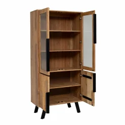 Made in Meubles Vitrine<Vitrine en bois d'acacia et métal Mano