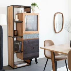 Made in Meubles Vitrine|Etagère<Vitrine en bois d'acacia Ernest