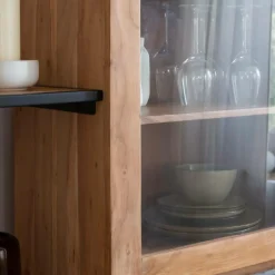 Made in Meubles Vitrine|Etagère<Vitrine en bois d'acacia Ernest