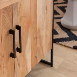 Made in Meubles Vitrine<Vitrine en bois d'acacia et métal Bosco