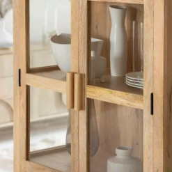 Made in Meubles Vitrine<Vitrine en bois de manguier Amaris