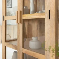 Made in Meubles Vitrine<Vitrine en bois de manguier Amaris