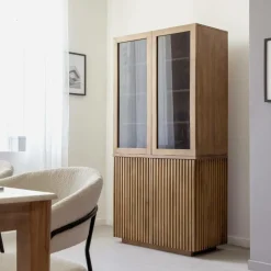 Made in Meubles Vitrine<Vitrine en bois de manguier Betty