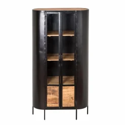 Made in Meubles Bibliothèque|Vitrine<Vitrine en métal et bois de manguier Achille