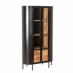 Made in Meubles Bibliothèque|Vitrine<Vitrine en métal et bois de manguier Achille