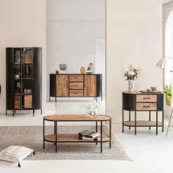 Made in Meubles Bibliothèque|Vitrine<Vitrine en métal et bois de manguier Achille